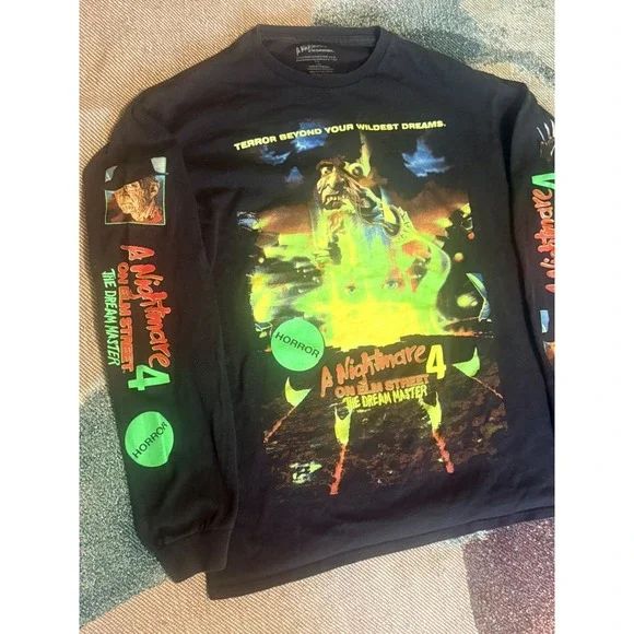 A Nightmare on Elm Street Shirt Mens large Long Sleeve Freddy Krueger Horror - Picture 2 of 6